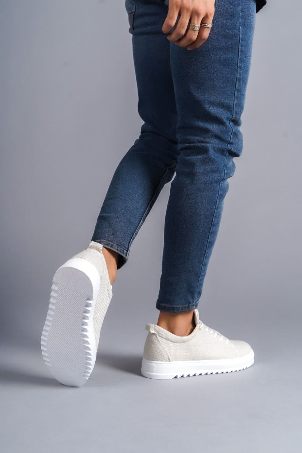 SLW152 Cool Erkek Günlük Bağcıklı Keten Klasik Ayakkabı KBT - Beyaz Erkek Ayakkabı SLW152 Cool Erkek Günlük Bağcıklı Keten Klasik Ayakkabı KBT - Beyaz – Salwo Erkek Ayakkabı