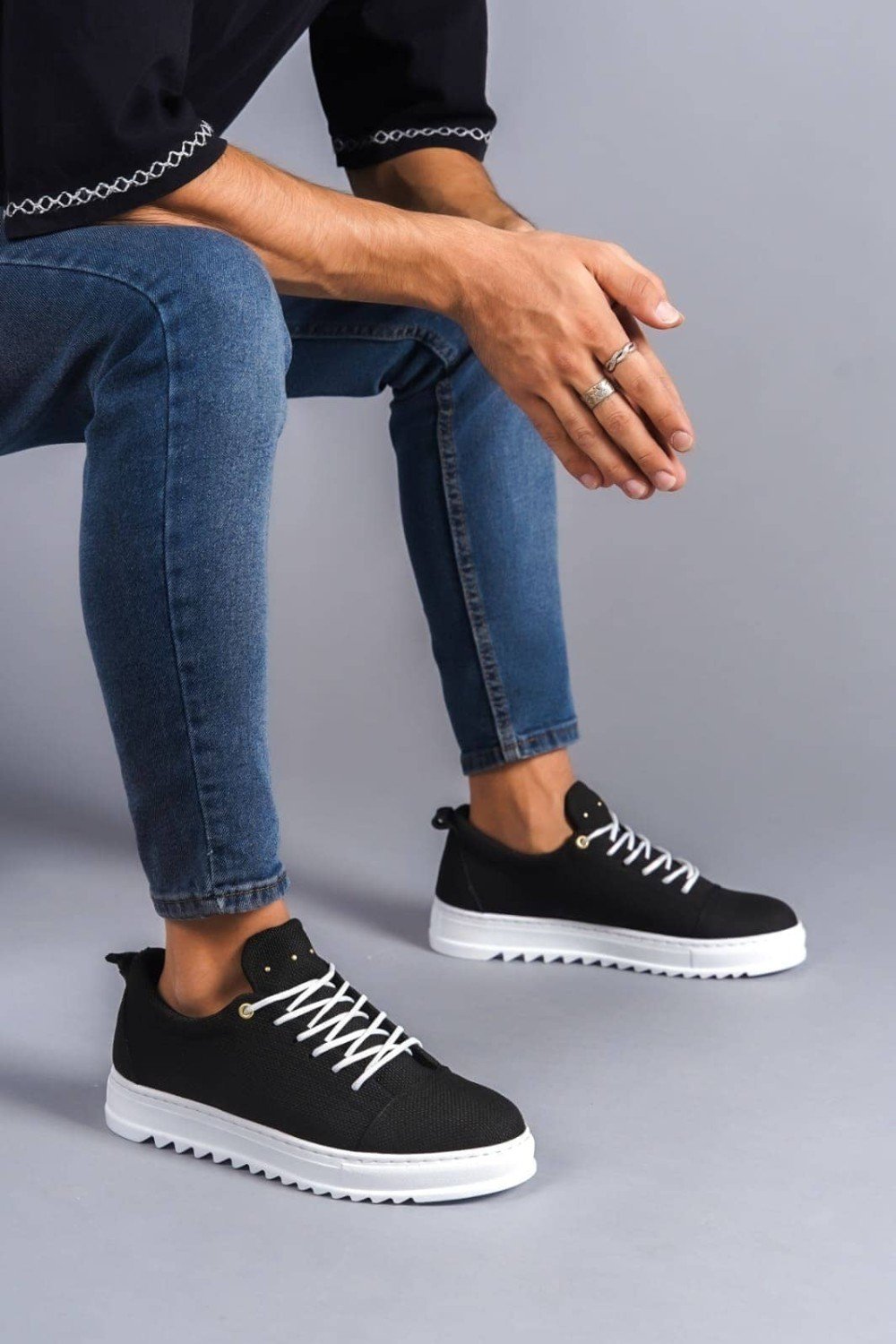 SLW152 Cool Erkek Günlük Bağcıklı Keten Klasik Ayakkabı KBT - Siyah Erkek Ayakkabı SLW152 Cool Erkek Günlük Bağcıklı Keten Klasik Ayakkabı KBT - Siyah – Salwo Erkek Ayakkabı
