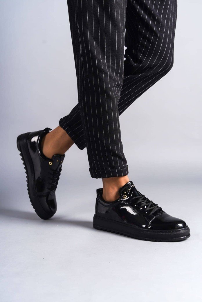 SLW152 Cool Erkek Günlük Bağcıklı Rugan Klasik Ayakkabı RST - Siyah SLW152 Cool Erkek Günlük Bağcıklı Rugan Klasik Ayakkabı RST - Siyah