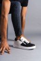 SLW155 Warrior Erkek Günlük Bağcıklı Fermuarlı Cilt Spor Sneaker Ayakkabı CBT - Beyaz/Siyah Erkek Ayakkabı SLW155 Warrior Erkek Günlük Bağcıklı Fermuarlı Cilt Spor Sneaker Ayakkabı CBT - Beyaz/Siyah – Salwo Erkek Ayakkabı