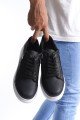 SLW155 Warrior Erkek Günlük Bağcıklı Fermuarlı Cilt Spor Sneaker Ayakkabı CBT - Siyah Erkek Ayakkabı SLW155 Warrior Erkek Günlük Bağcıklı Fermuarlı Cilt Spor Sneaker Ayakkabı CBT - Siyah – Salwo Erkek Ayakkabı