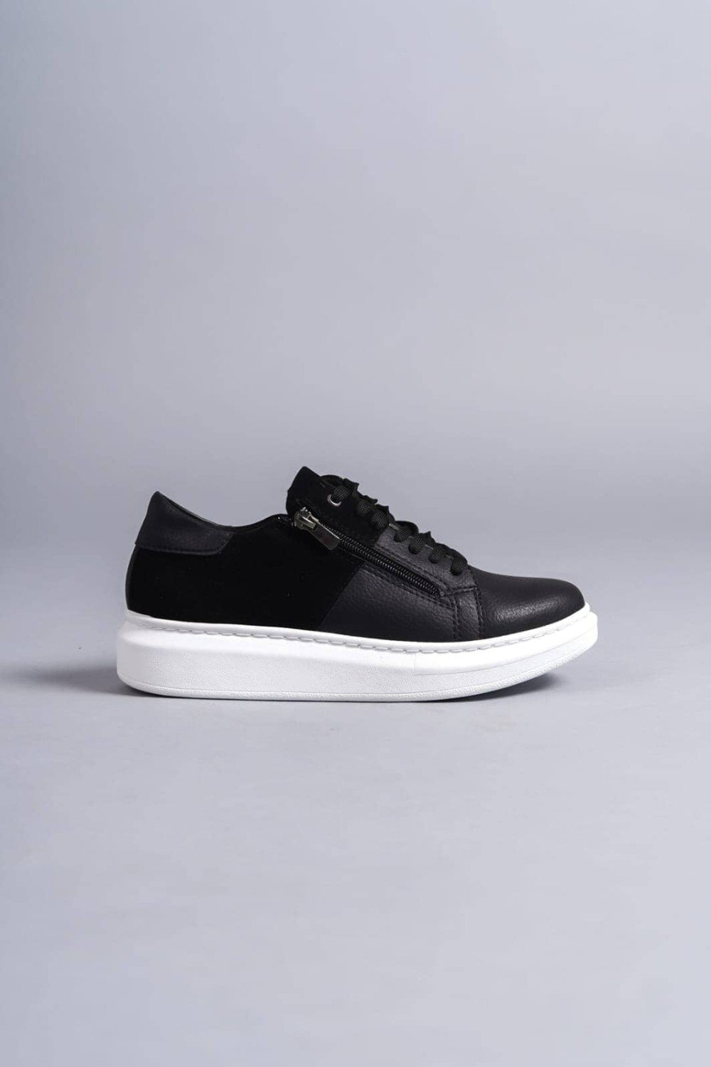 SLW155 Warrior Erkek Günlük Bağcıklı Fermuarlı Cilt Süet Spor Sneaker Ayakkabı CSBT - Siyah Erkek Ayakkabı SLW155 Warrior Erkek Günlük Bağcıklı Fermuarlı Cilt Süet Spor Sneaker Ayakkabı CSBT - Siyah – Salwo Erkek Ayakkabı