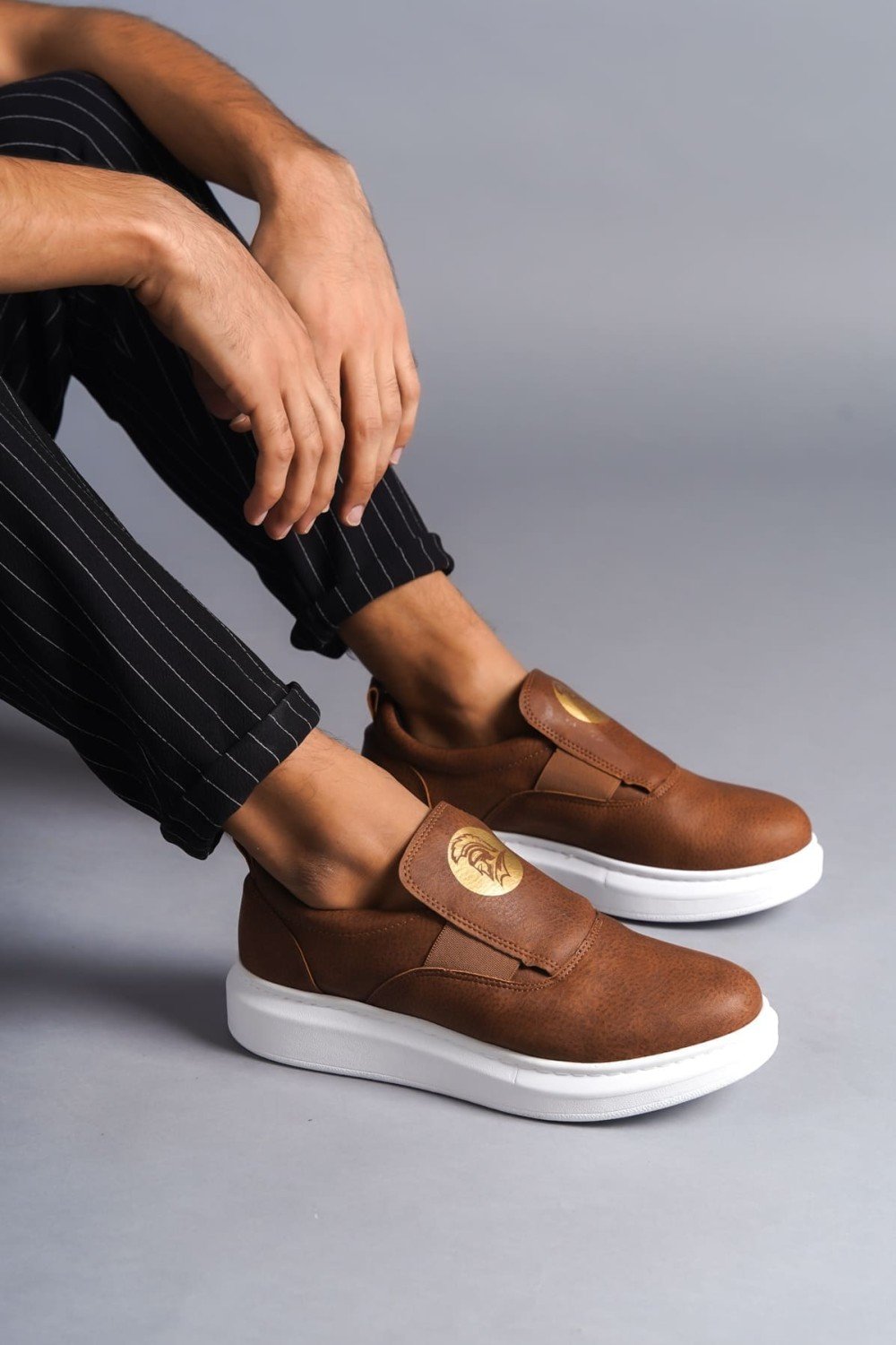 SLW161 Hippo Erkek Günlük Bağcıksız Cilt Spor Sneaker Ayakkabı CBT - Taba Erkek Ayakkabı SLW161 Hippo Erkek Günlük Bağcıksız Cilt Spor Sneaker Ayakkabı CBT - Taba – Salwo Erkek Ayakkabı