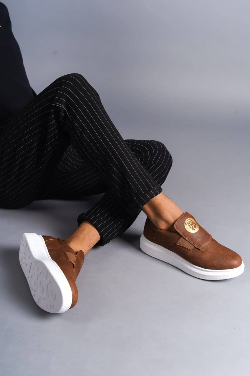 SLW161 Hippo Erkek Günlük Bağcıksız Cilt Spor Sneaker Ayakkabı CBT - Taba Erkek Ayakkabı SLW161 Hippo Erkek Günlük Bağcıksız Cilt Spor Sneaker Ayakkabı CBT - Taba – Salwo Erkek Ayakkabı