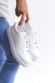SLW165 Elite Erkek Günlük Bağcıklı Cilt Spor Sneaker Ayakkabı CBT - Beyaz – Salwo Erkek Ayakkabı