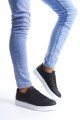 SLW165 Elite Erkek Günlük Bağcıklı Cilt Spor Sneaker Ayakkabı CBT - Siyah – Salwo Erkek Ayakkabı