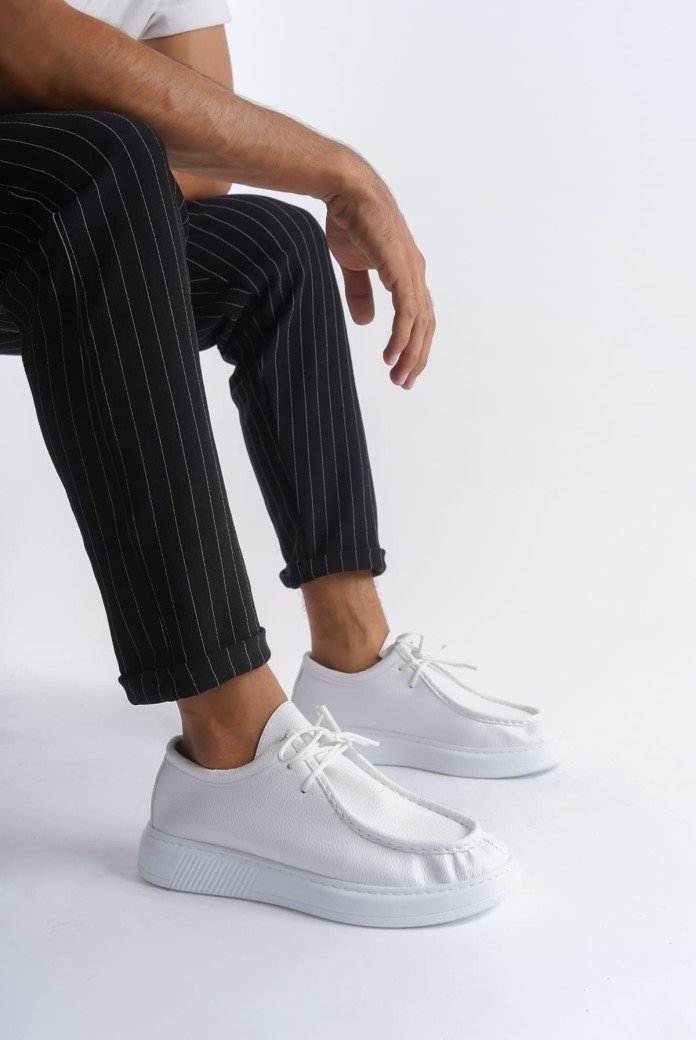 SLW170 Tornado Erkek Günlük Bağcıklı Cilt Klasik Ayakkabı CBT - Beyaz SLW170 Tornado Erkek Günlük Bağcıklı Cilt Klasik Ayakkabı CBT - Beyaz