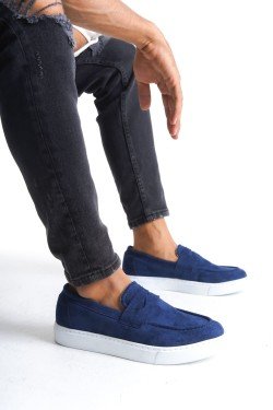 SLW180 Estilo X Erkek Günlük Bağcıksız Süet Klasik Ayakkabı SBT - Lacivert SLW180 Estilo X Erkek Günlük Bağcıksız Süet Klasik Ayakkabı SBT - Lacivert