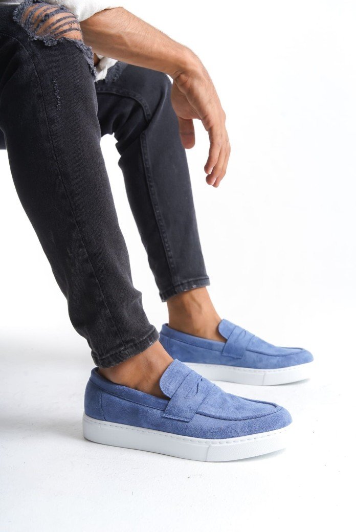 SLW180 Estilo X Erkek Günlük Bağcıksız Süet Klasik Ayakkabı SBT - Mavi SLW180 Estilo X Erkek Günlük Bağcıksız Süet Klasik Ayakkabı SBT - Mavi