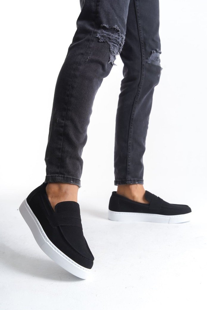 SLW180 Estilo X Erkek Günlük Bağcıksız Süet Klasik Ayakkabı SBT - Siyah SLW180 Estilo X Erkek Günlük Bağcıksız Süet Klasik Ayakkabı SBT - Siyah