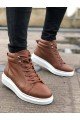 SLW202 Toronto Erkek Spor Günlük Bağcıklı Cilt Bot CBT - Taba