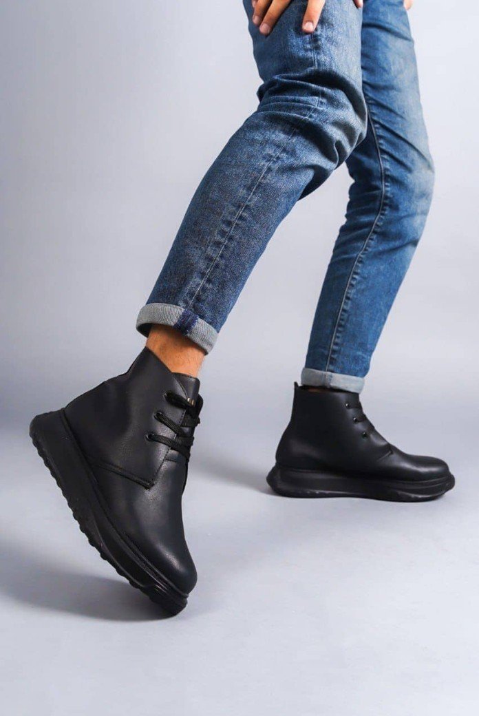 SLW204 Franca Erkek Spor Günlük Bağcıklı Cilt Bot CST - Siyah SLW204 Franca Erkek Spor Günlük Bağcıklı Cilt Bot CST - Siyah