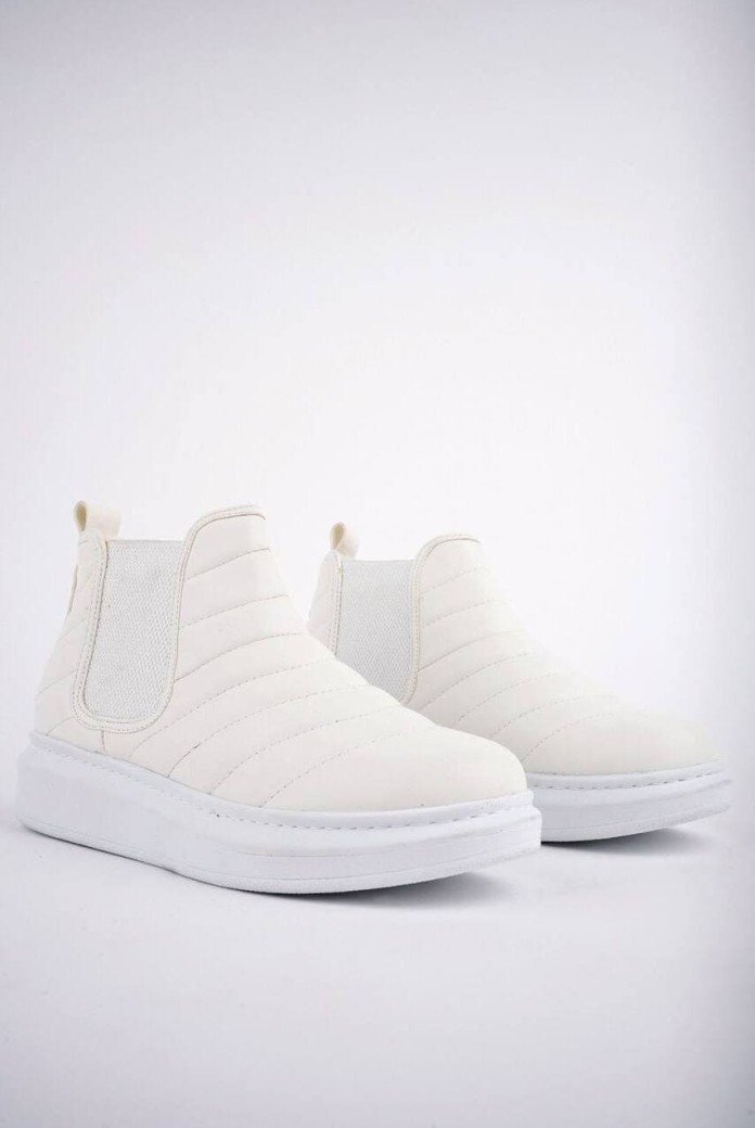 SLW205 Boston Erkek Spor Günlük Bağcıksız Dikiş Desenli Cilt Bot CBT - Beyaz SLW205 Boston Erkek Spor Günlük Bağcıksız Dikiş Desenli Cilt Bot CBT - Beyaz