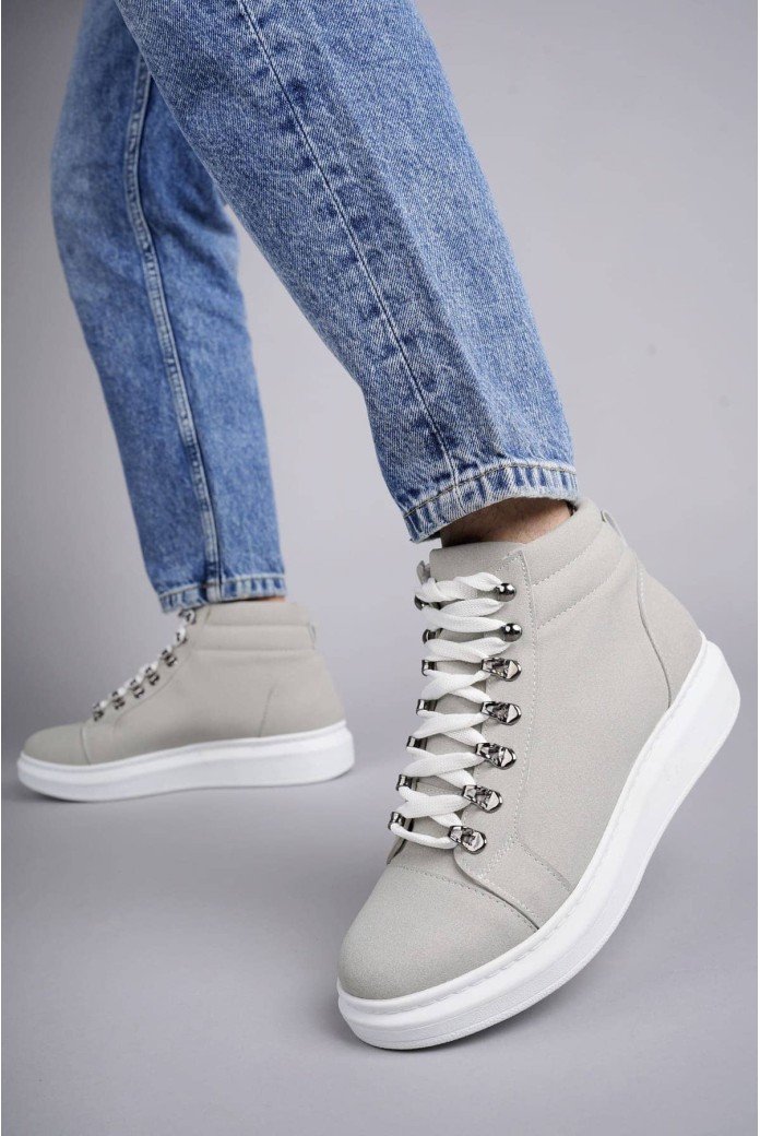 SLW206 Ottawa Erkek Spor Günlük Bağcıklı Süet Bot SBT - Gri