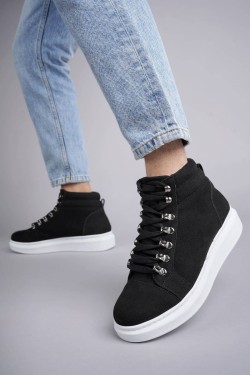 SLW206 Ottawa Erkek Spor Günlük Bağcıklı Süet Bot SBT - Siyah