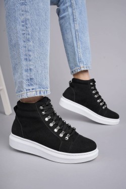 SLW206 Ottawa Erkek Spor Günlük Bağcıklı Süet Bot SBT - Siyah