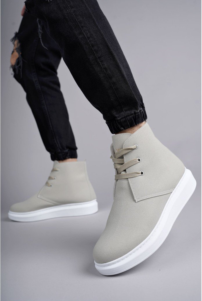 SLW207 Oslo Erkek Spor Günlük Bağcıklı Süet Bot SBT - Gri