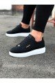 WG01 Erkek Günlük Bağcıklı Düz Desen Cilt Spor Sneaker Ayakkabı CBT - Siyah Erkek Ayakkabı WG01 Erkek Günlük Bağcıklı Düz Desen Cilt Spor Sneaker Ayakkabı CBT - Siyah – Wagoon Erkek Ayakkabı