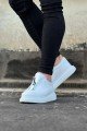 WG010 Erkek Günlük Fermuarlı Cilt Spor Sneaker Ayakkabı CBT - Beyaz – Wagoon Erkek Ayakkabı