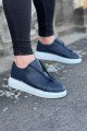 WG010 Erkek Günlük Fermuarlı Cilt Spor Sneaker Ayakkabı CBT - Lacivert – Wagoon Erkek Ayakkabı