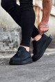 WG010 Erkek Günlük Fermuarlı Cilt Spor Sneaker Ayakkabı CST - Siyah – Wagoon Erkek Ayakkabı