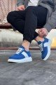 WG011 Erkek Günlük Bağcıklı Süet Spor Sneaker Ayakkabı SBT - Mavi/Beyaz – Wagoon Erkek Ayakkabı