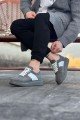 WG011 Erkek Günlük Bağcıklı Süet Spor Sneaker Ayakkabı SGT - Gri/Beyaz – Wagoon Erkek Ayakkabı