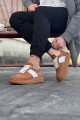 WG011 Erkek Günlük Bağcıklı Süet Spor Sneaker Ayakkabı STT - Taba/Beyaz – Wagoon Erkek Ayakkabı