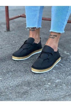 WG015 Erkek Günlük Bağcıklı Hasır Taban Cilt Klasik Ayakkabı CHT - Siyah WG015 Erkek Günlük Bağcıklı Hasır Taban Cilt Klasik Ayakkabı CHT - Siyah