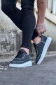 WG018 Erkek Günlük Bağcıklı Kot Kumaş Spor Sneaker Ayakkabı TBT - Gri Erkek Ayakkabı WG018 Erkek Günlük Bağcıklı Kot Kumaş Spor Sneaker Ayakkabı TBT - Gri – Wagoon Erkek Ayakkabı