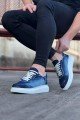 WG018 Erkek Günlük Bağcıklı Kot Kumaş Spor Sneaker Ayakkabı TBT - Koyu Mavi Erkek Ayakkabı WG018 Erkek Günlük Bağcıklı Kot Kumaş Spor Sneaker Ayakkabı TBT - Koyu Mavi – Wagoon Erkek Ayakkabı