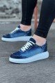 WG018 Erkek Günlük Bağcıklı Kot Kumaş Spor Sneaker Ayakkabı TBT - Koyu Mavi Erkek Ayakkabı WG018 Erkek Günlük Bağcıklı Kot Kumaş Spor Sneaker Ayakkabı TBT - Koyu Mavi – Wagoon Erkek Ayakkabı