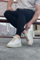 WG019 Erkek Günlük Bağcıklı Triko Cilt Spor Sneaker Ayakkabı TCBT - Bej Erkek Ayakkabı WG019 Erkek Günlük Bağcıklı Triko Cilt Spor Sneaker Ayakkabı TCBT - Bej – Wagoon Erkek Ayakkabı