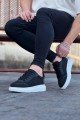 WG019 Erkek Günlük Bağcıklı Triko Cilt Spor Sneaker Ayakkabı TCBT - Siyah Erkek Ayakkabı WG019 Erkek Günlük Bağcıklı Triko Cilt Spor Sneaker Ayakkabı TCBT - Siyah – Wagoon Erkek Ayakkabı