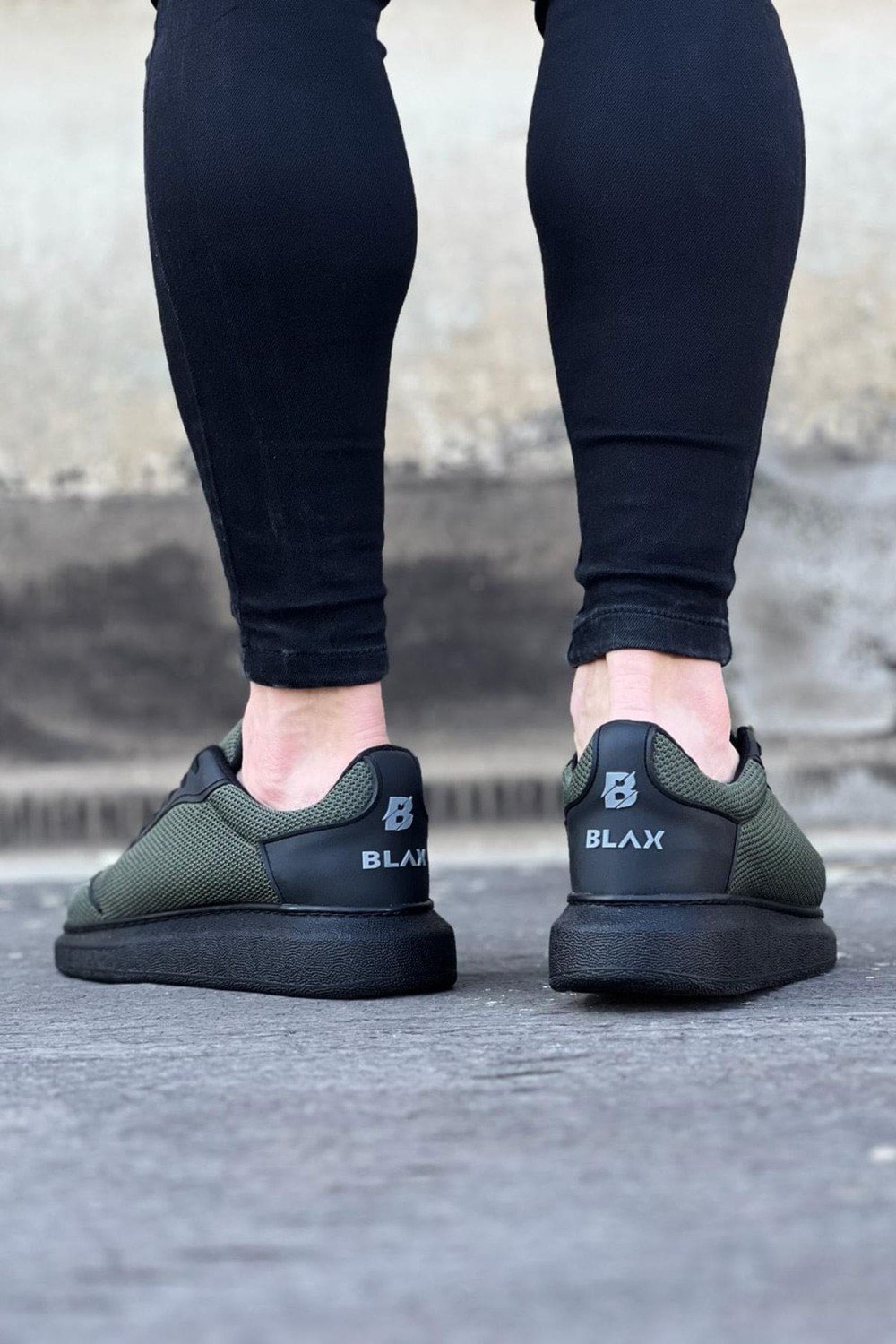 WG019 Erkek Günlük Bağcıklı Triko Cilt Spor Sneaker Ayakkabı TCST - Haki Erkek Ayakkabı WG019 Erkek Günlük Bağcıklı Triko Cilt Spor Sneaker Ayakkabı TCST - Haki – Wagoon Erkek Ayakkabı