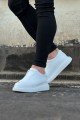 WG023 Erkek Günlük Bağcıksız Cilt Spor Sneaker Ayakkabı CBT - Beyaz – Wagoon Erkek Ayakkabı