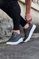 WG023 Erkek Günlük Bağcıksız Cilt Spor Sneaker Ayakkabı CBT - Gri – Wagoon Erkek Ayakkabı
