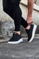 WG023 Erkek Günlük Bağcıksız Cilt Spor Sneaker Ayakkabı CBT - Siyah – Wagoon Erkek Ayakkabı