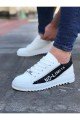 WG027 Erkek Günlük Bağcıklı No - Limits Cilt Spor Sneaker Ayakkabı CBT - Beyaz/Siyah