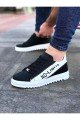 WG027 Erkek Günlük Bağcıklı No - Limits Cilt Spor Sneaker Ayakkabı CBT - Siyah/Beyaz – Wagoon Erkek Ayakkabı