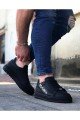 WG027 Erkek Günlük Bağcıklı No - Limits Cilt Spor Sneaker Ayakkabı CST - Siyah – Wagoon Erkek Ayakkabı