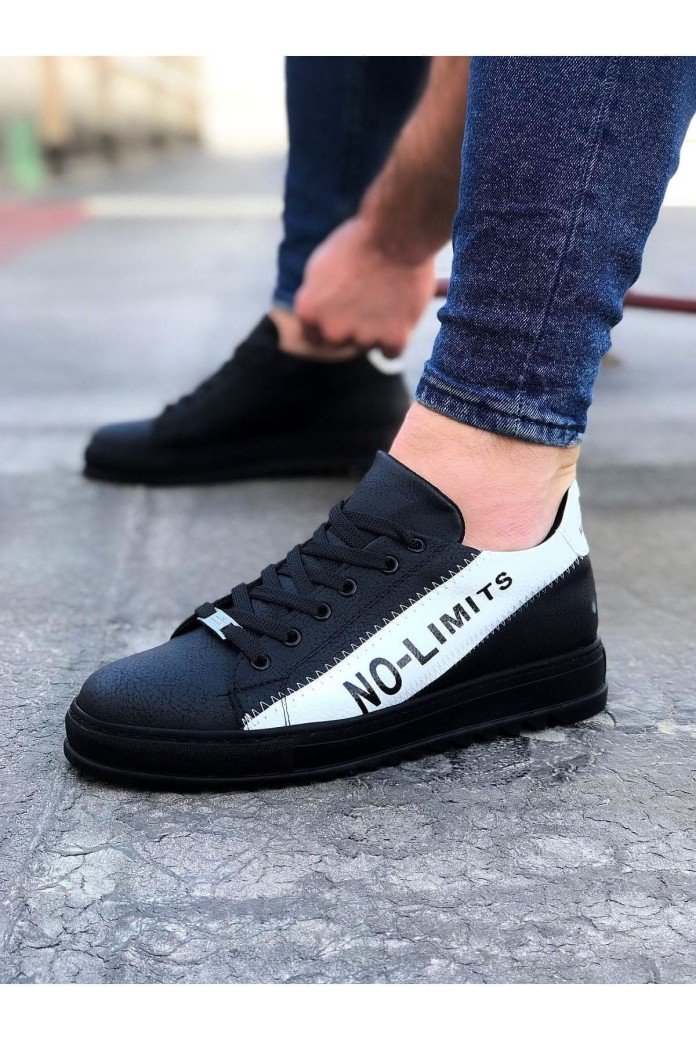 WG027 Erkek Günlük Bağcıklı No - Limits Cilt Spor Sneaker Ayakkabı CST - Siyah/Beyaz WG027 Erkek Günlük Bağcıklı No - Limits Cilt Spor Sneaker Ayakkabı CST - Siyah/Beyaz