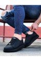 WG028 Erkek Günlük Bağcıklı Cilt Spor Sneaker Ayakkabı CST - Siyah – Wagoon Erkek Ayakkabı