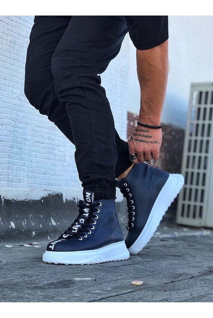 WG03 Erkek Spor Günlük Bağcıklı Cilt Bot CBT - Lacivert WG03 Erkek Spor Günlük Bağcıklı Cilt Bot CBT - Lacivert