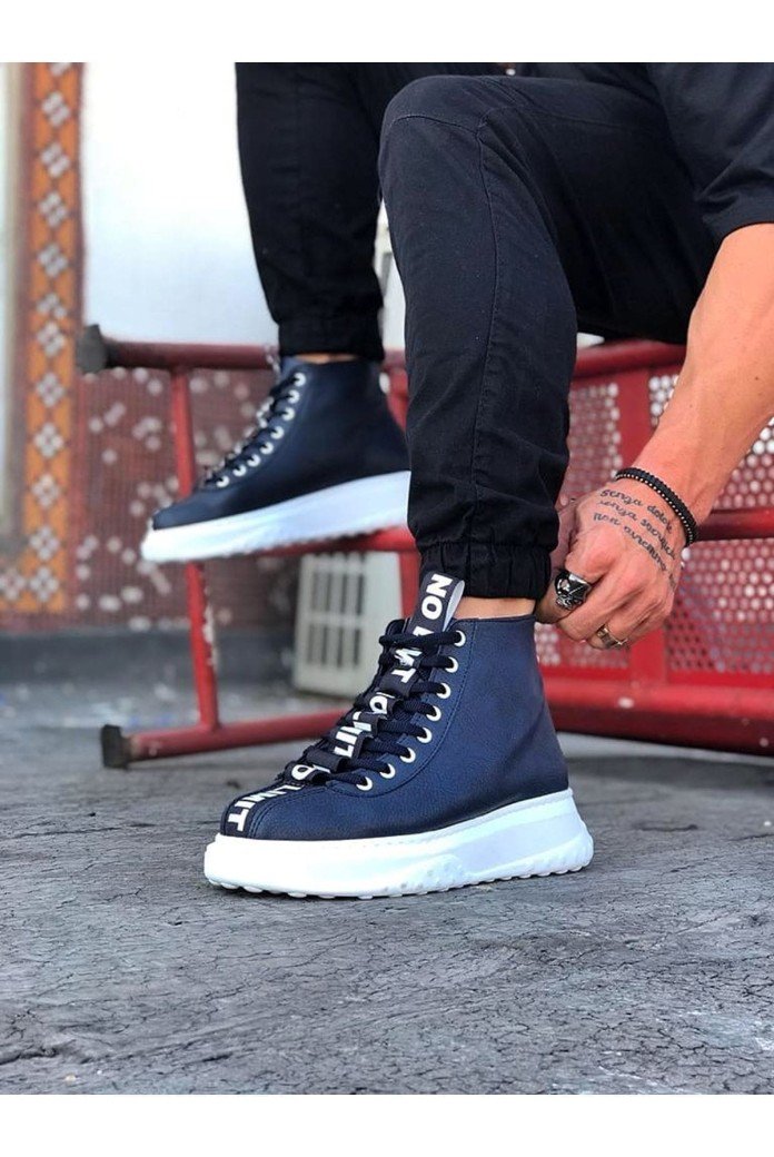 WG03 Erkek Spor Günlük Bağcıklı Cilt Bot CBT - Lacivert WG03 Erkek Spor Günlük Bağcıklı Cilt Bot CBT - Lacivert