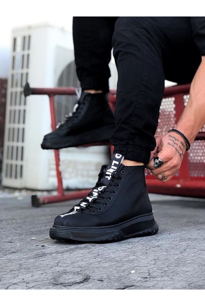 WG03 Erkek Spor Günlük Bağcıklı Cilt Bot CST - Siyah WG03 Erkek Spor Günlük Bağcıklı Cilt Bot CST - Siyah