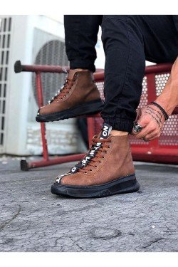 WG03 Erkek Spor Günlük Bağcıklı Cilt Bot CST - Taba