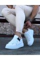 WG033 Erkek Günlük Tokalı Cilt Spor Sneaker Ayakkabı CBT - Beyaz – Wagoon Erkek Ayakkabı