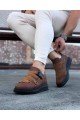WG033 Erkek Günlük Tokalı Cilt Spor Sneaker Ayakkabı CST - Taba – Wagoon Erkek Ayakkabı