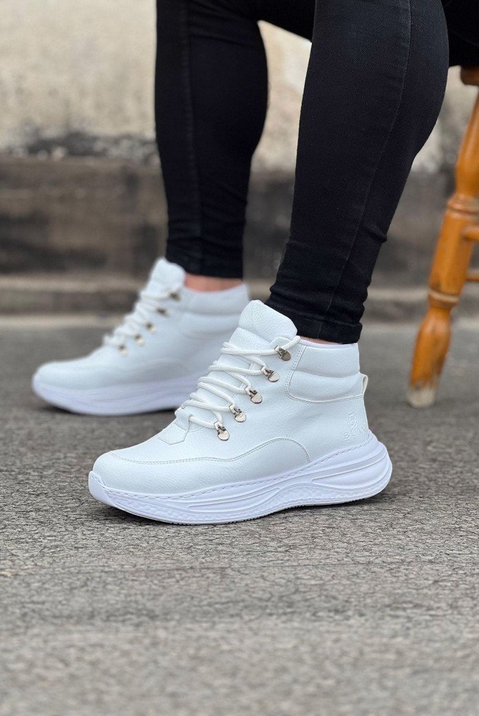 WG035 Erkek Spor Günlük Bağcıklı Cilt Bot CBT - Beyaz WG035 Erkek Spor Günlük Bağcıklı Cilt Bot CBT - Beyaz